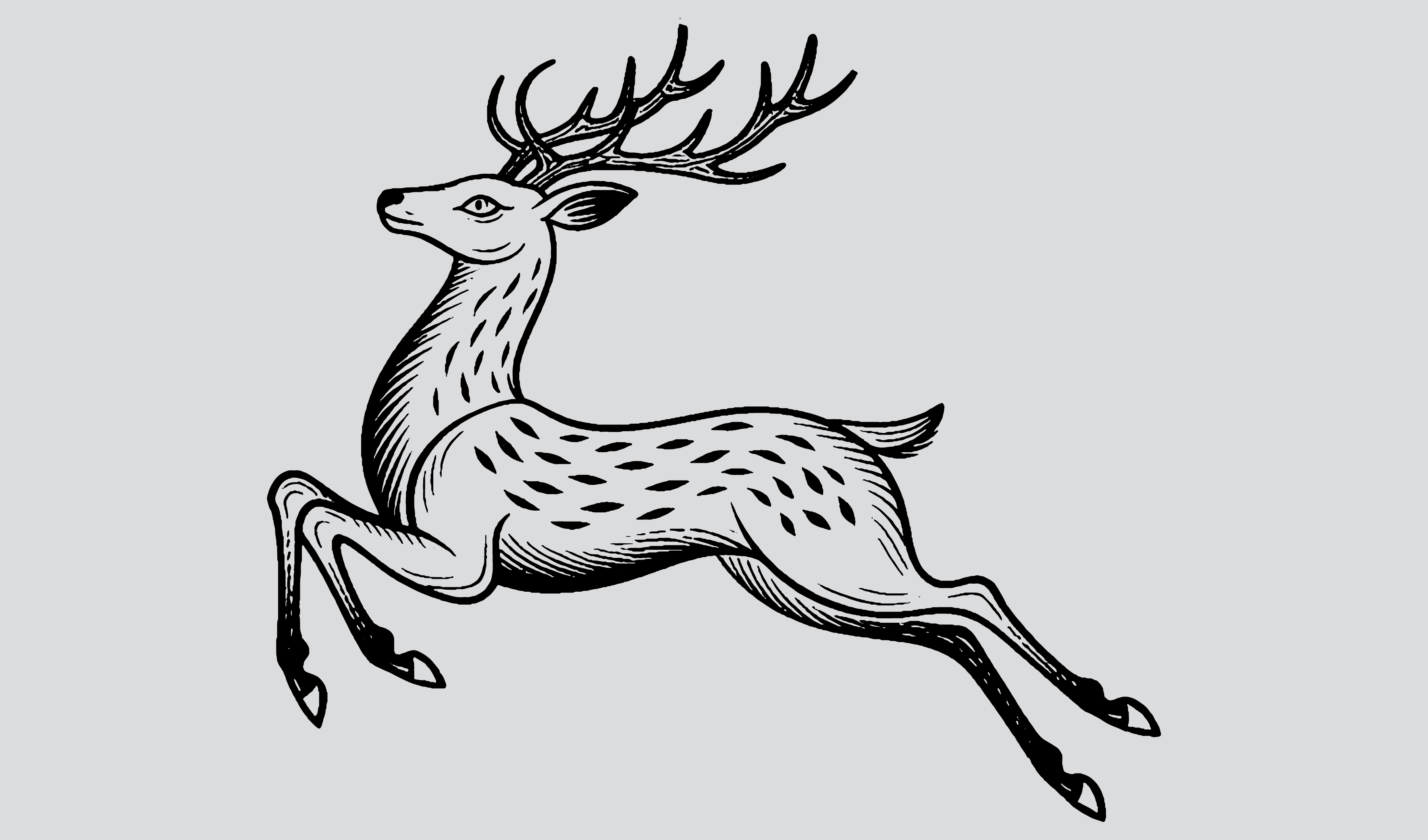 传统-酒类相关插画-鹿矢量插画元素设计